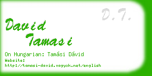 david tamasi business card