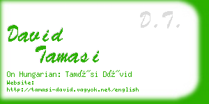 david tamasi business card